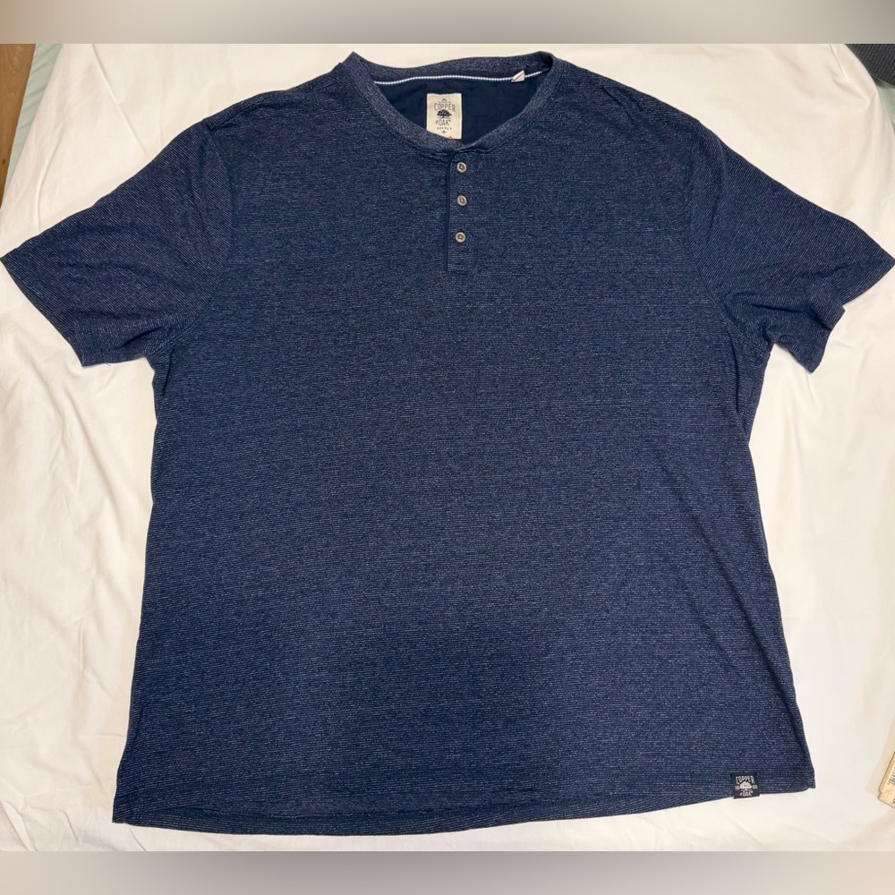 Casual Navy Button Down Shirt for Men